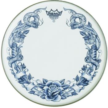 Remo Tattoo Skyn Rock & Roses Color Graphic Drumhead (RM-MTR-TT08AXT05)