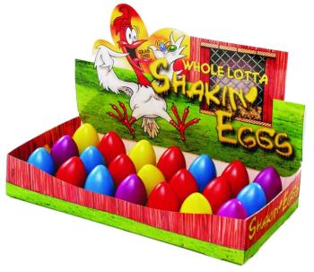 Trophy Shakin' Eggs, Assorted Colors - 24 per box (TR-14024)