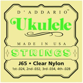 D'Addario Clear Nylon Soprano Ukulele Strings (DD-J65)