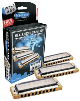 Hohner Blues Harp Pro Pack, Keys of C, G, & A (HH-3P532BX)