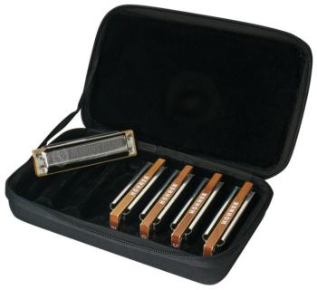 Hohner Case of Marine Bands, 5 Piece Harmonica Set with Carrying Case (HH-MBC)