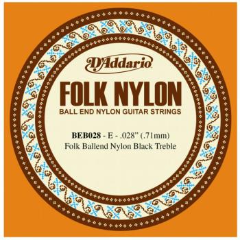 D'Addario Folk/Classical Single Strings, .028 (5) (DD-BEB028)