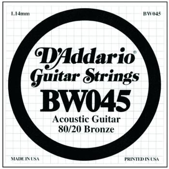 D'Addario 80/20 Bronze Single Strings, .045 (5) (DD-BW045)