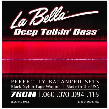 La Bella Deep Talkin' Black Tape Nylon Bass Set (LB-L760N)