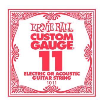 Ernie Ball Plain Steel Single Strings, .011 (6) (EB-EB1011)