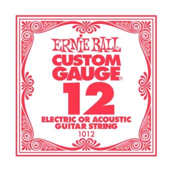 Ernie Ball Plain Steel Single Strings, .012 (6) (EB-EB1012)