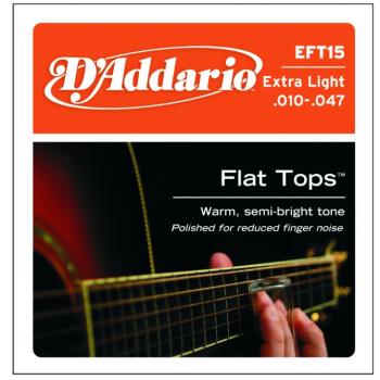 D'Addario Flat Tops Phos.Bronze Acoustic, Ex Light (DD-EFT15)