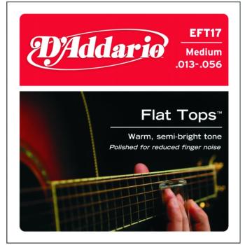 D'Addario Flat Tops Phos.Bronze Acoustic, Medium (DD-EFT17)