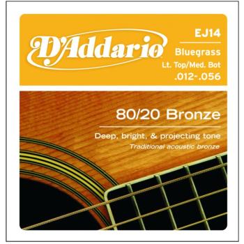 D'Addario 80/20 Bronze Acoustic Strings, Bluegrass (DD-EJ14)