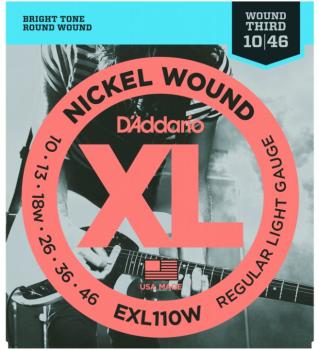 D'Addario XL Nickel Strings, Regular Lt./Wound 3rd (DD-EXL110W)