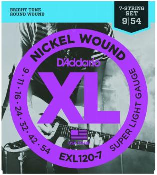 D'Addario XL Nickel 7 String, Extra Light (DD-EXL1207)