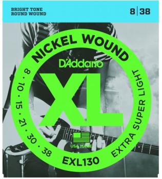 D'Addario XL Nickel Guitar Strings, Extra Super Lt (DD-EXL130)