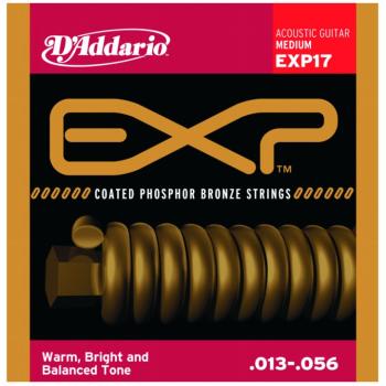 D'Addario EXP Coated Phos. Bronze Acoustic, Medium (DD-EXP17)