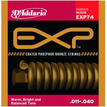 D'Addario EXP Coated Phos. Bronze Mandolin, Medium (DD-EXP74)