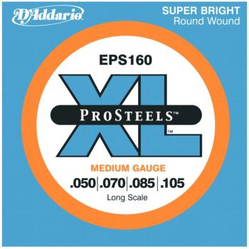 D'Addario XL ProSteels Bass Strings, Medium (DD-EPS160)