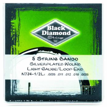 Black Diamond Loop End 5 String Banjo String Set (BD-N734HL)