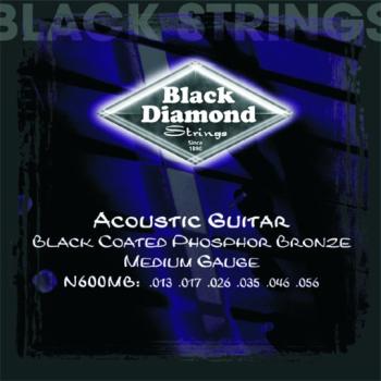 Black Diamond Coated, PB Acoustic Strings, Medium (BD-N600MB)