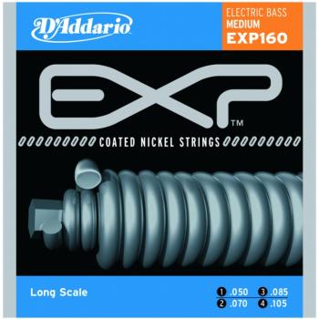 D'Addario EXP Coated Nickel Bass Strings, Medium (DD-EXP160)