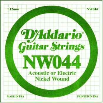 D'Addario Nickel Wound Single Strings, .044 (5) (DD-NW044)