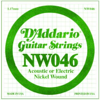 D'Addario Nickel Wound Single Strings, .046 (5) (DD-NW046)