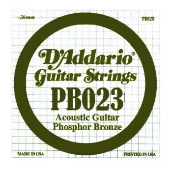 D'Addario Phosphor Bronze Single String, .023 (5) (DD-PB023)