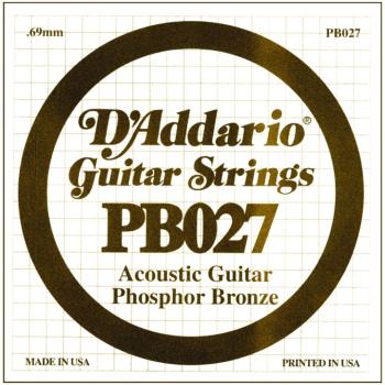 D'Addario Phosphor Bronze Single String, .027 (5) (DD-PB027)