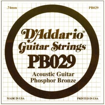 D'Addario Phosphor Bronze Single String, .029 (5) (DD-PB029)