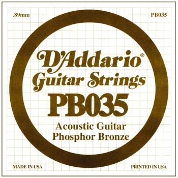 D'Addario Phosphor Bronze Single String, .035 (5) (DD-PB035)