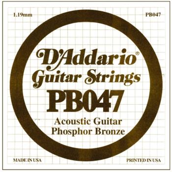 D'Addario Phosphor Bronze Single String, .047 (5) (DD-PB047)