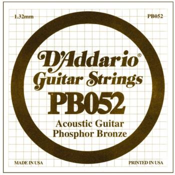 D'Addario Phosphor Bronze Single String, .052 (5) (DD-PB052)