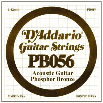 D'Addario Phosphor Bronze Single String, .056 (5) (DD-PB056)