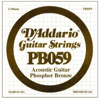 D'Addario Phosphor Bronze Single String, .059 (5) (DD-PB059)