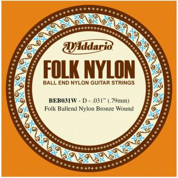 D'Addario Folk/Classical Single Strings, .031 (5) (DD-BEB031W)