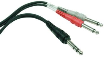 Hosa Insert Cable 1/4 TRS Male to Two 1/4 TS Males (OO-MTR-STP20)
