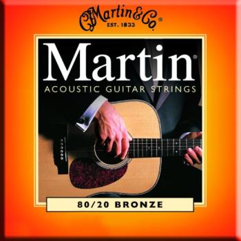 Martin 80/20 Bronze Guitar Strings, Light/Medium (MA-M145)