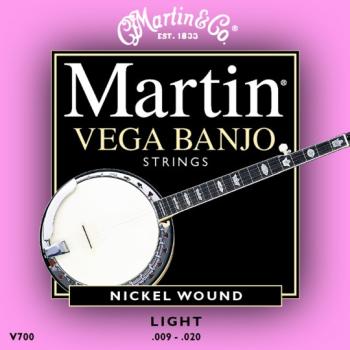 Martin Vega Banjo String Set, 5 String, Light (MA-V700)