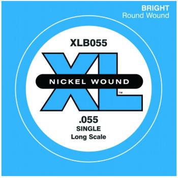 D'Addario XL Nickel Wound Single Bass String, .055 (DD-XLB055)
