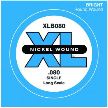 D'Addario XL Nickel Wound Single Bass String, .080 (DD-XLB080)