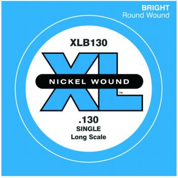 D'Addario XL Nickel Wound Single Bass String, 1.30 (DD-XLB130)